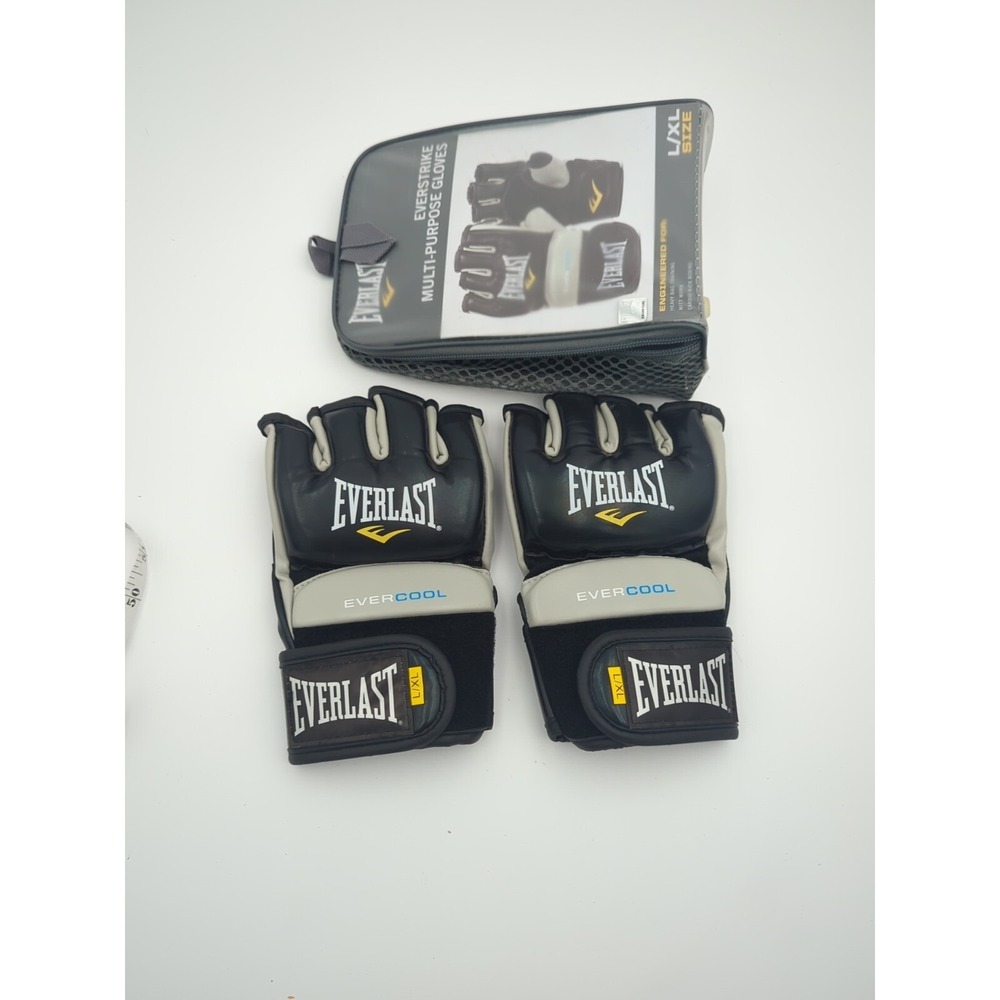 Everlast EverCool MMA‎ Training Gloves Size L/XL w/ Case – Used, Odor Free